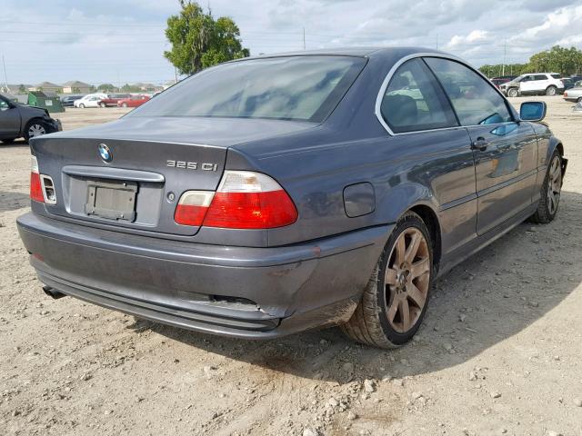 WBABN33412PG57684 - 2002 BMW 325 CI GRAY photo 4