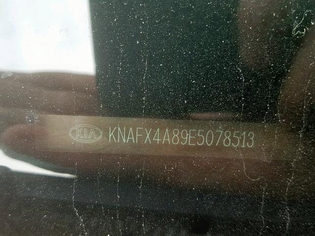 KNAFX4A89E5078513 - 2014 KIA FORTE EX BLACK photo 10