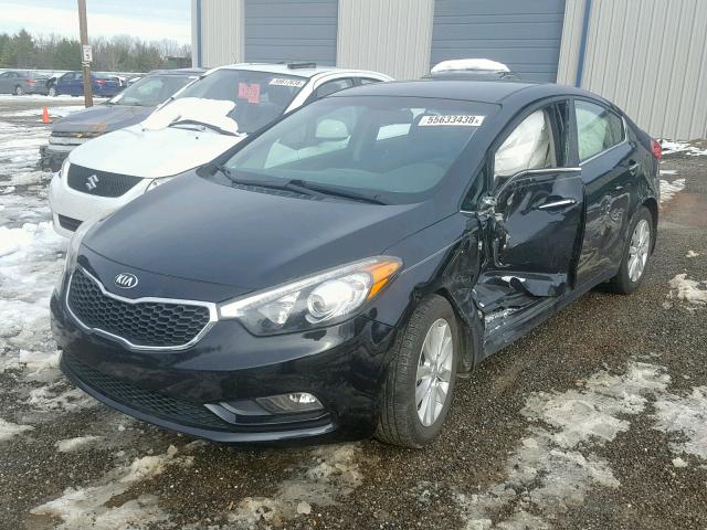 KNAFX4A89E5078513 - 2014 KIA FORTE EX BLACK photo 2