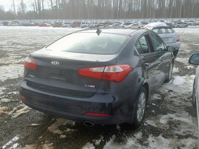 KNAFX4A89E5078513 - 2014 KIA FORTE EX BLACK photo 4