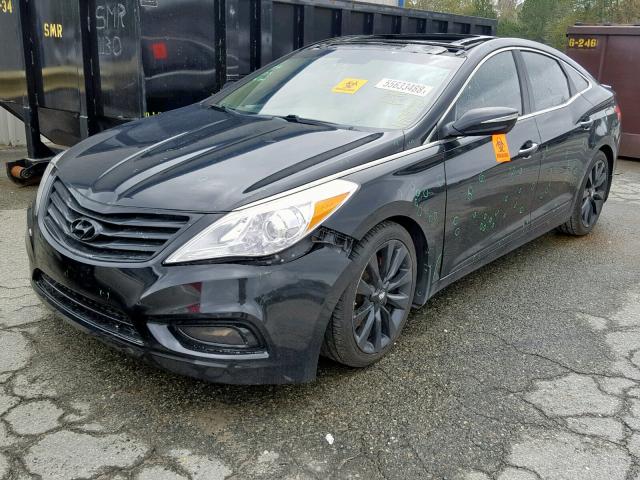 KMHFH4JG5DA231302 - 2013 HYUNDAI AZERA GLS BLACK photo 2