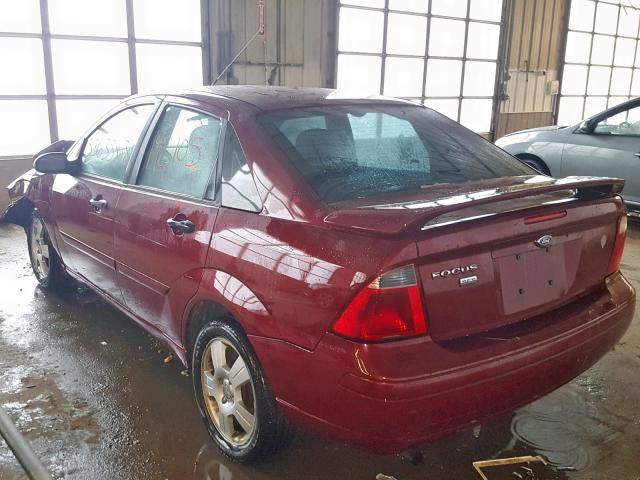 1FAHP34N57W286334 - 2007 FORD FOCUS ZX4 RED photo 3