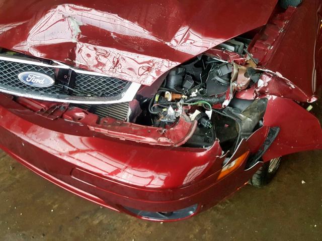 1FAHP34N57W286334 - 2007 FORD FOCUS ZX4 RED photo 9