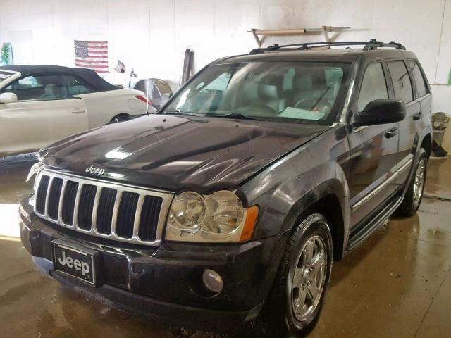 1J8HR58265C617140 - 2005 JEEP GRAND CHER BLACK photo 2