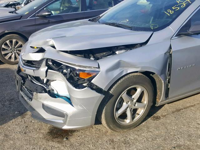 1G1ZB5ST1JF163172 - 2018 CHEVROLET MALIBU LS SILVER photo 9