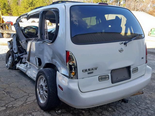 4N2DN1118WD802570 - 1998 NISSAN QUEST XE WHITE photo 3