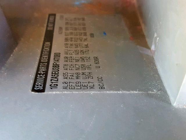 1G1ZA5EU3BF147080 - 2011 CHEVROLET MALIBU LS 银色 照片 10