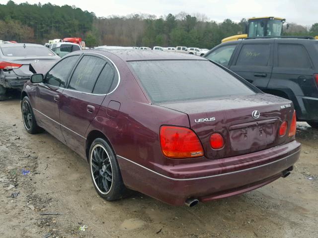 JT8BD69S950204094 - 2005 LEXUS GS 300 BURGUNDY photo 3