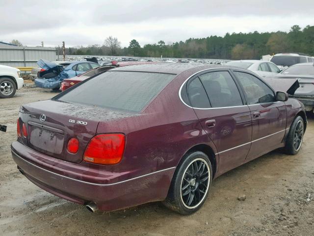 JT8BD69S950204094 - 2005 LEXUS GS 300 BURGUNDY photo 4