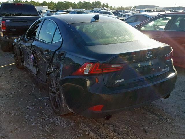 JTHBF1D22F5063524 - 2015 LEXUS IS 250 BLACK photo 3