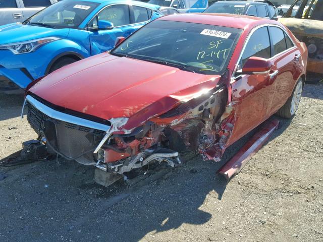 1G6AB5R32E0154275 - 2014 CADILLAC ATS LUXURY RED photo 2