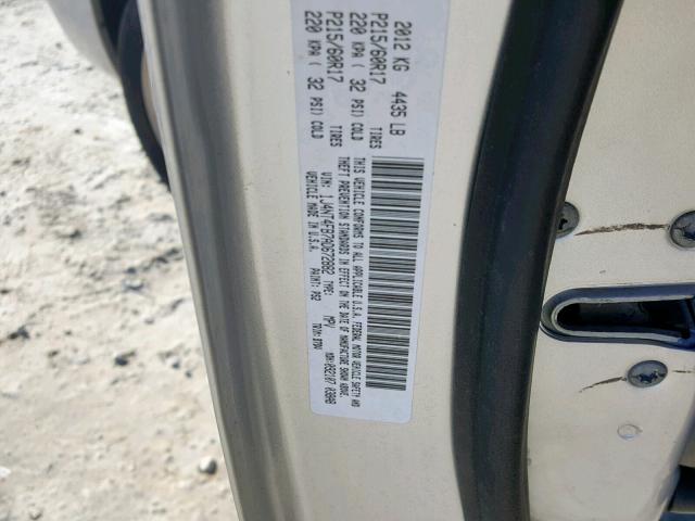 1J4NT4FB7AD672882 - 2010 JEEP COMPASS SP ვერცხლისფერი ფოტო 10