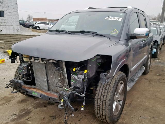 5N1AA0NE8CN611807 - 2012 NISSAN ARMADA SV GRAY photo 2