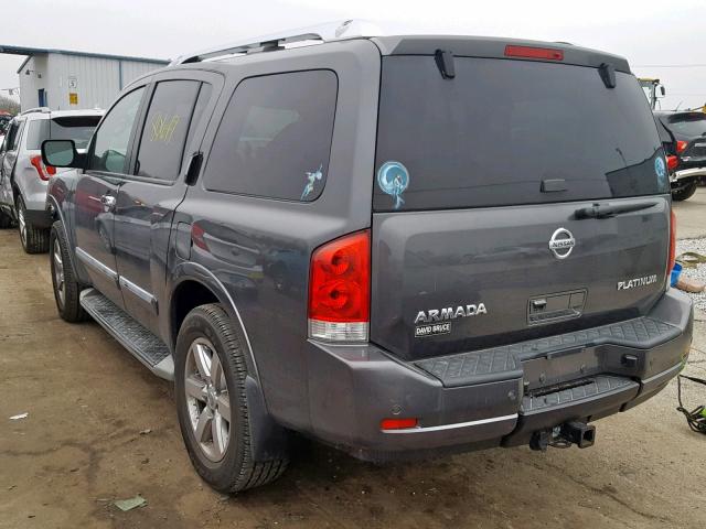 5N1AA0NE8CN611807 - 2012 NISSAN ARMADA SV GRAY photo 3