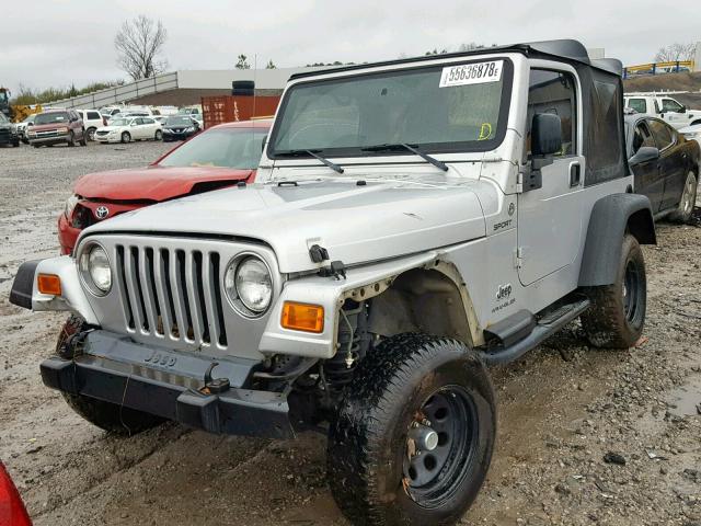 1J4FA49S95P359651 - 2005 JEEP WRANGLER / GRAY photo 2