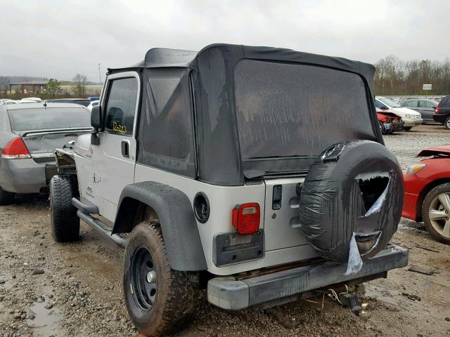 1J4FA49S95P359651 - 2005 JEEP WRANGLER / GRAY photo 3