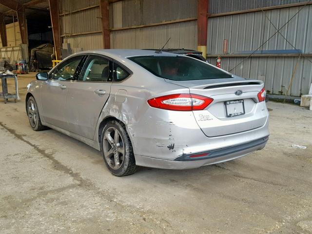 3FA6P0H75ER265324 - 2014 FORD FUSION SE SILVER photo 3