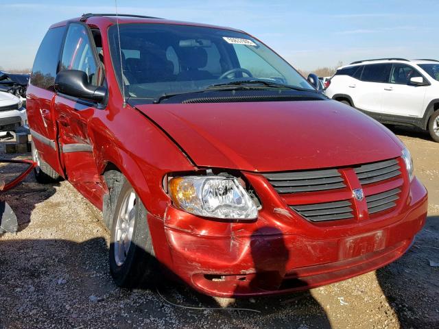 1D8GP45R47B149780 - 2007 DODGE CARAVAN SX MAROON photo 1