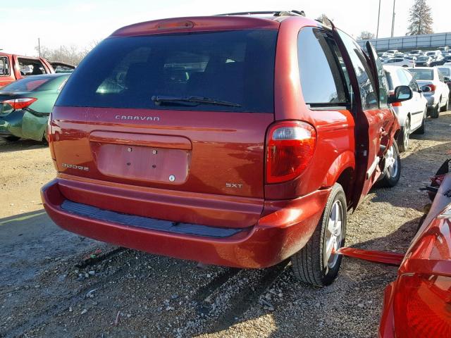 1D8GP45R47B149780 - 2007 DODGE CARAVAN SX MAROON photo 4