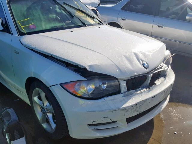 WBAUP9C56AVF49408 - 2010 BMW 128 I WHITE photo 9