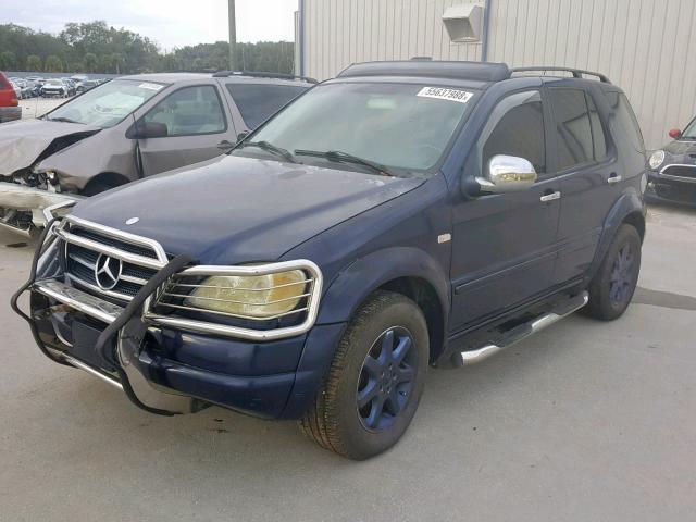 4JGAB72E9YA191418 - 2000 MERCEDES-BENZ ML 430 BLUE photo 2