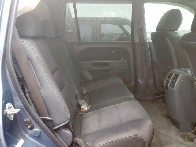 5FNYF28106B023069 - 2006 HONDA PILOT LX BLUE photo 6