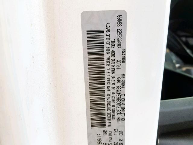 3C6TRVDG9HE547169 - 2017 RAM PROMASTER 白色 照片 10