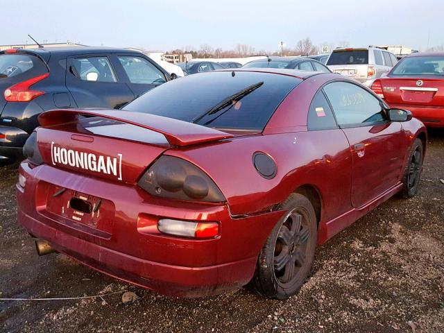 4A3AC54H31E050966 - 2001 MITSUBISHI ECLIPSE GT BURGUNDY photo 4