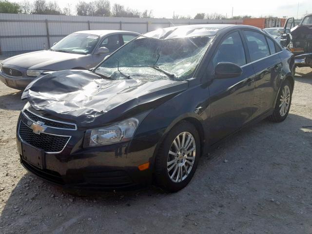 1G1PJ5S95B7263365 - 2011 CHEVROLET CRUZE ECO BLACK photo 2