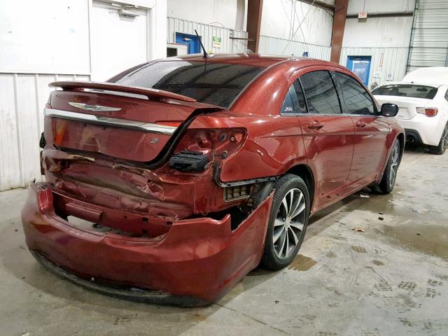 1C3CCBBG4DN720019 - 2013 CHRYSLER 200 TOURIN MAROON photo 4