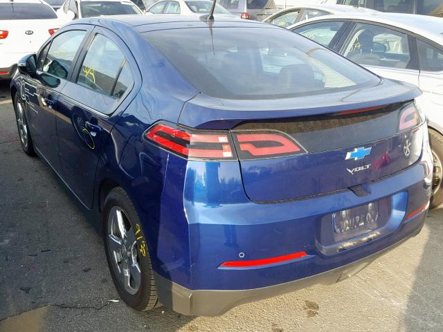 1G1RF6E4XDU146921 - 2013 CHEVROLET VOLT BLUE photo 3