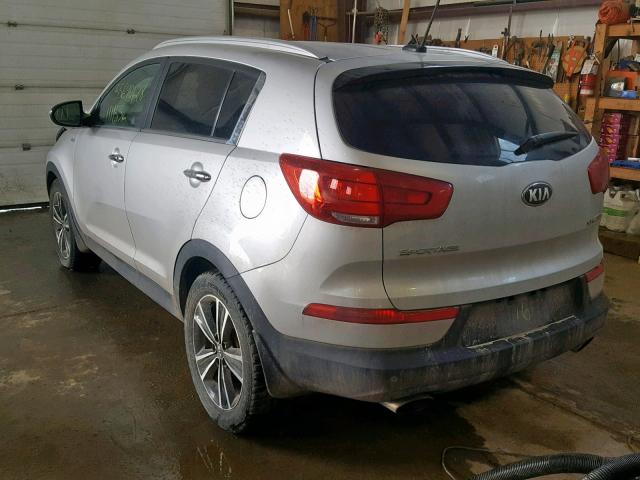 KNDPCCA61F7758102 - 2015 KIA SPORTAGE E SILVER photo 3