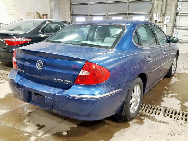 2G4WD532X51336206 - 2005 BUICK LACROSSE C BLUE photo 4