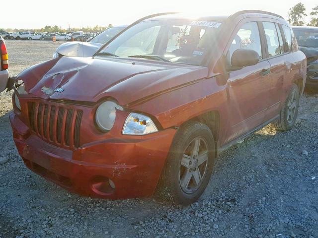 1J8FT47028D580251 - 2008 JEEP COMPASS SP RED photo 2