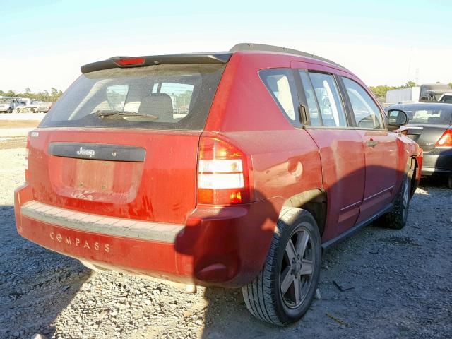 1J8FT47028D580251 - 2008 JEEP COMPASS SP RED photo 4
