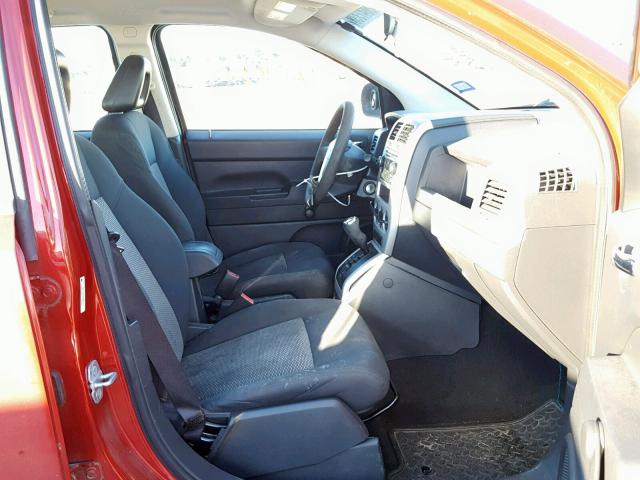 1J8FT47028D580251 - 2008 JEEP COMPASS SP RED photo 5