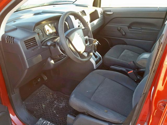 1J8FT47028D580251 - 2008 JEEP COMPASS SP RED photo 9