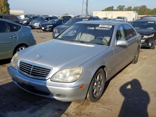 WDBNG70J12A310544 - 2002 MERCEDES-BENZ S430 SILVER photo 2