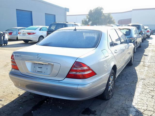 WDBNG70J12A310544 - 2002 MERCEDES-BENZ S430 SILVER photo 4