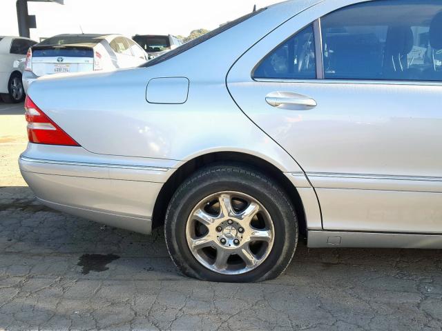 WDBNG70J12A310544 - 2002 MERCEDES-BENZ S430 SILVER photo 9