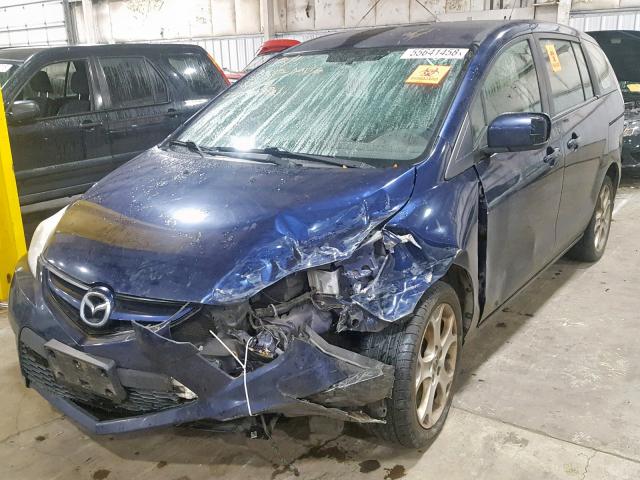 JM1CR2WL1A0373159 - 2010 MAZDA 5 BLUE photo 2