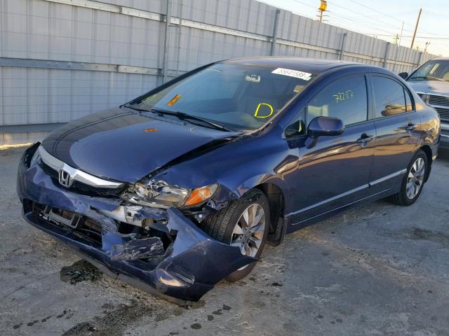 2HGFA16979H515042 - 2009 HONDA CIVIC EXL BLUE photo 2