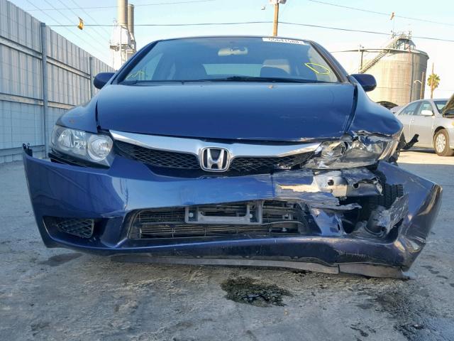 2HGFA16979H515042 - 2009 HONDA CIVIC EXL BLUE photo 9