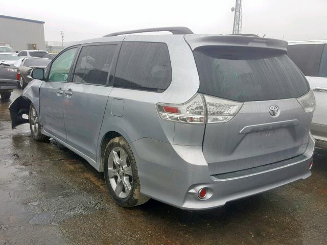 5TDXK3DCXBS051875 - 2011 TOYOTA SIENNA SPO SILVER photo 3