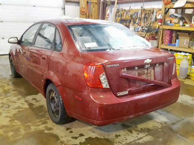 KL1JD52Z14K954968 - 2004 CHEVROLET OPTRA RED photo 3