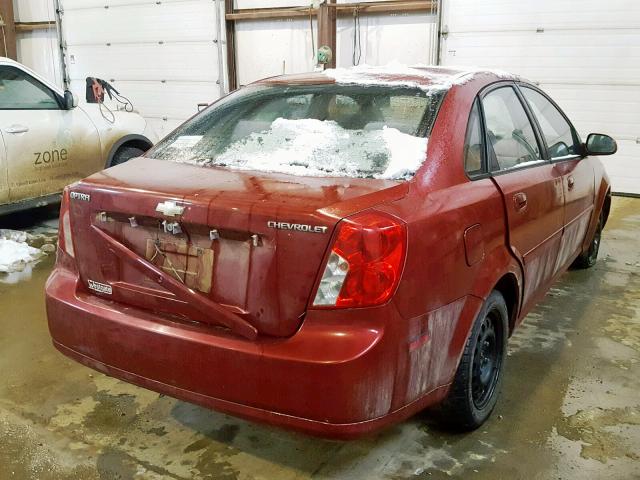 KL1JD52Z14K954968 - 2004 CHEVROLET OPTRA RED photo 4