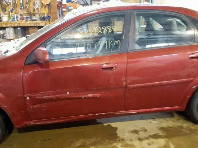 KL1JD52Z14K954968 - 2004 CHEVROLET OPTRA RED photo 9