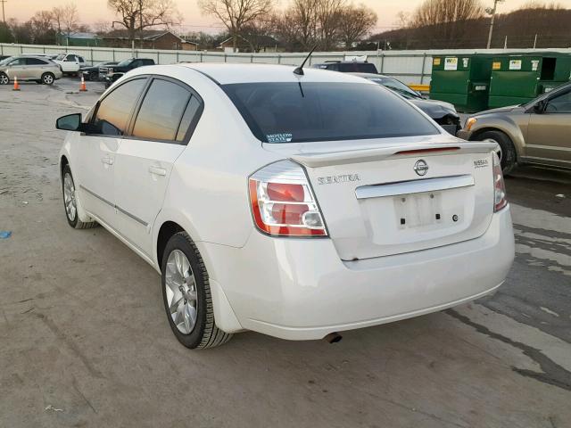 3N1AB6AP0BL643146 - 2011 NISSAN SENTRA 2.0 WHITE photo 3