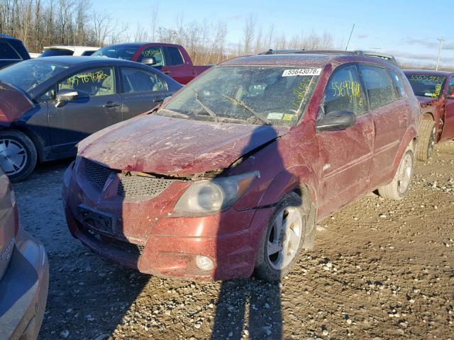 5Y2SM64814Z434123 - 2004 PONTIAC VIBE RED photo 2