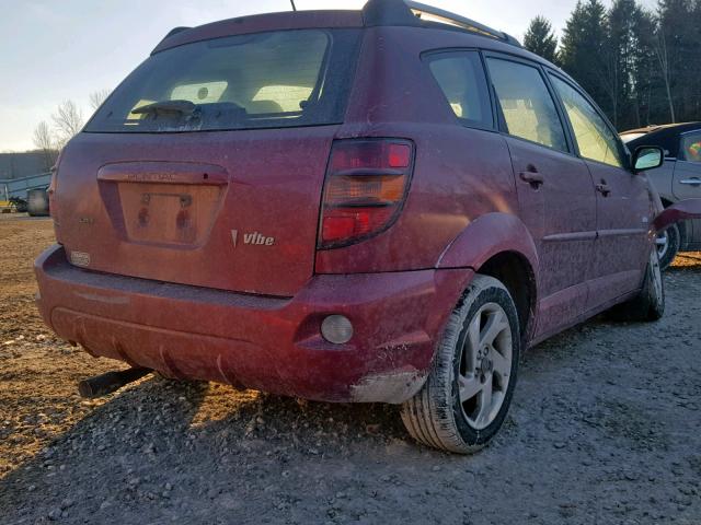 5Y2SM64814Z434123 - 2004 PONTIAC VIBE RED photo 4